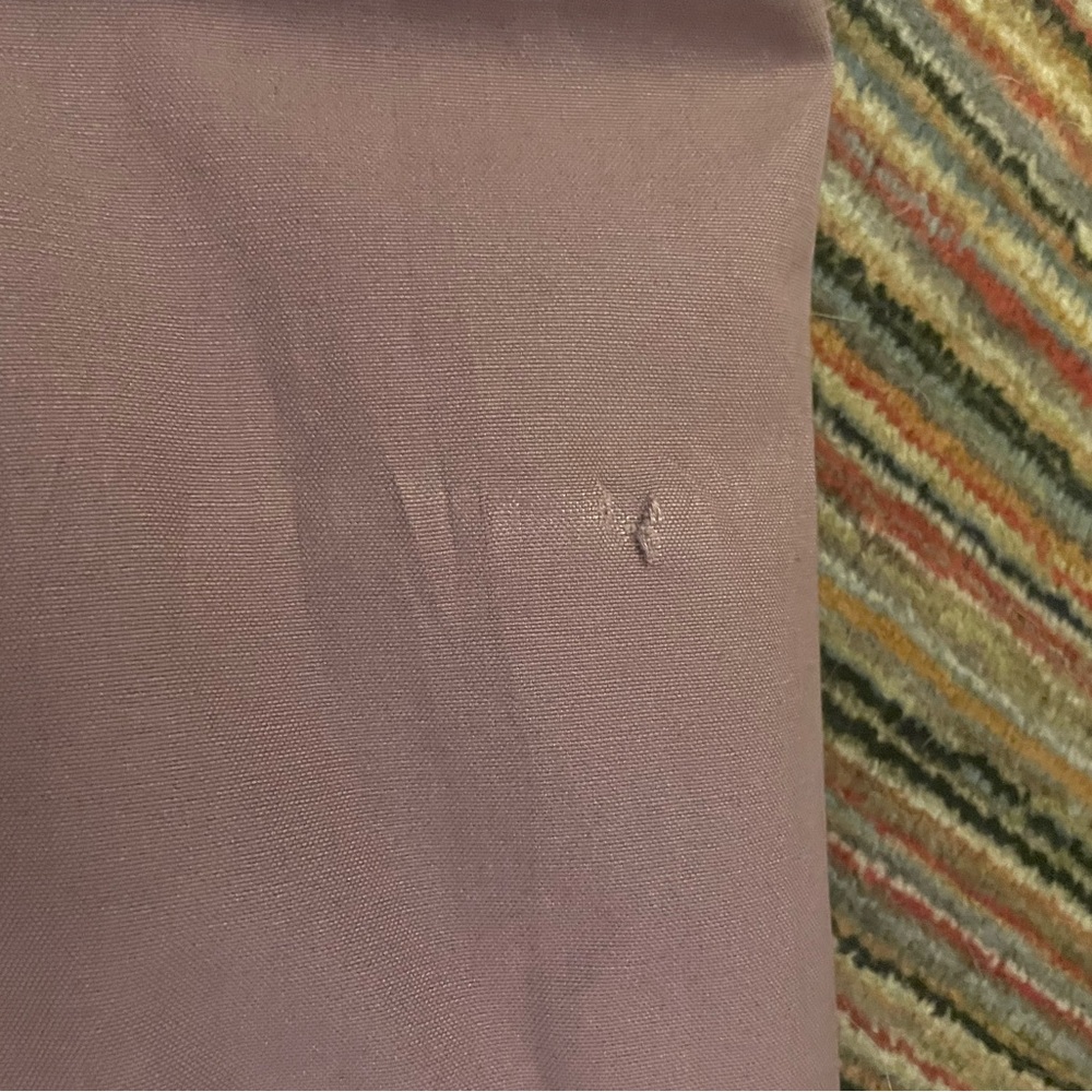 L.L. Bean Mauve Coat with Olive Trim - Picture 4 of 7